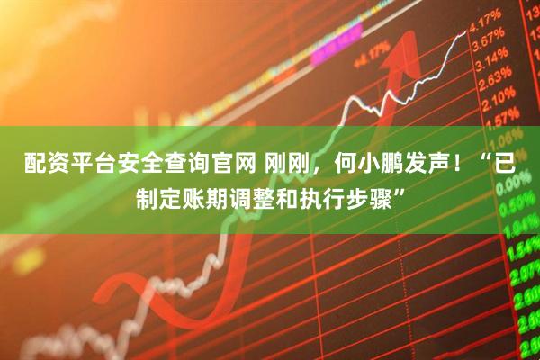 配资平台安全查询官网 刚刚，何小鹏发声！“已制定账期调整和执行步骤”