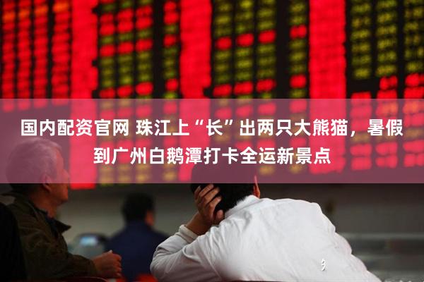 国内配资官网 珠江上“长”出两只大熊猫，暑假到广州白鹅潭打卡全运新景点