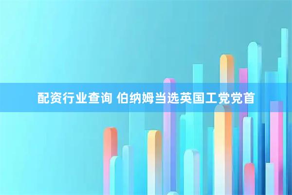 配资行业查询 伯纳姆当选英国工党党首